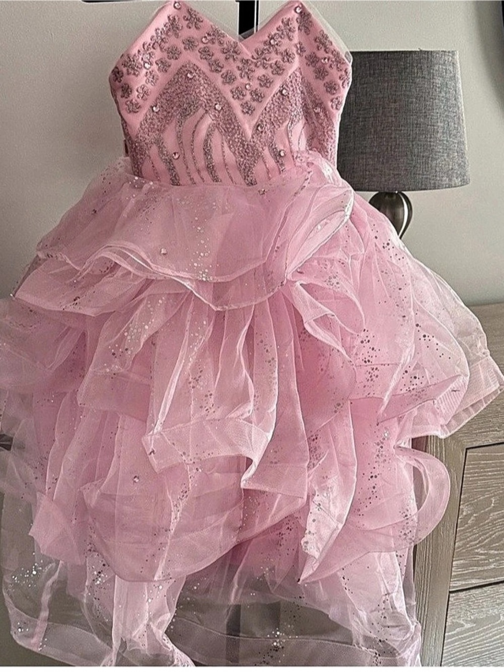 Lola and the Boys Pink Embellished Glinda Wicked Formal Dress NWT